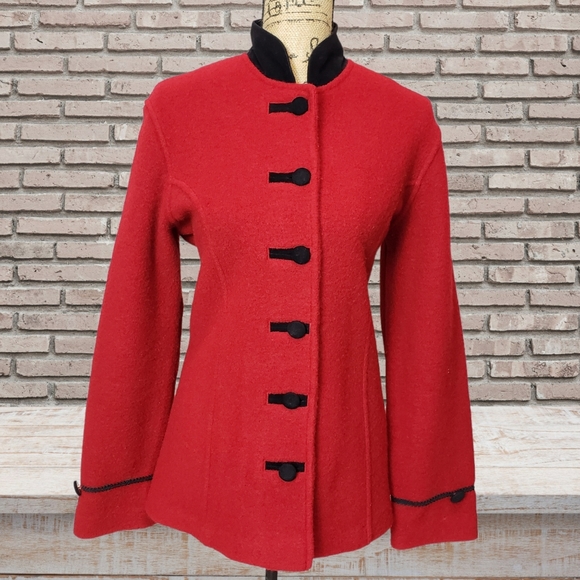 WilliSmith Wool Jacket with Formal Black Velvet Accents - Picture 1 of 11